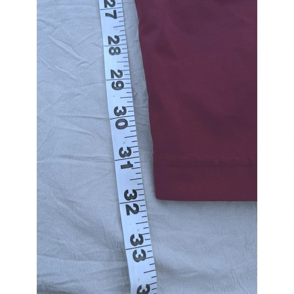 Nike Track Pant Medium Maroon Black Stripe Ankle Zip Dri-fit Poly Jogger New